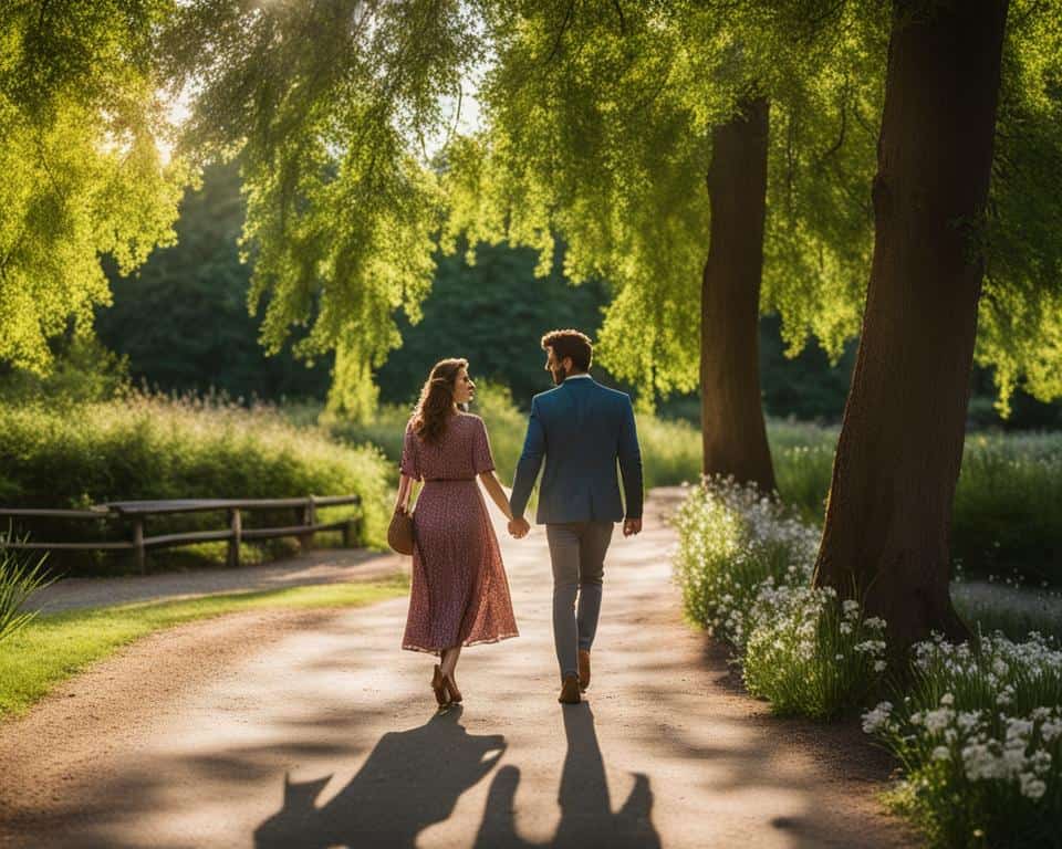 Spaziergang beim ersten Date